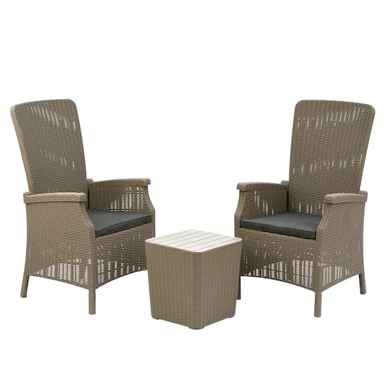 Bracknell Collection Brown All-Weather Chat Set